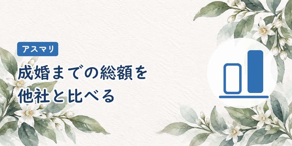 アスマリは他社より安い?12か月で成婚した場合の総額を比較