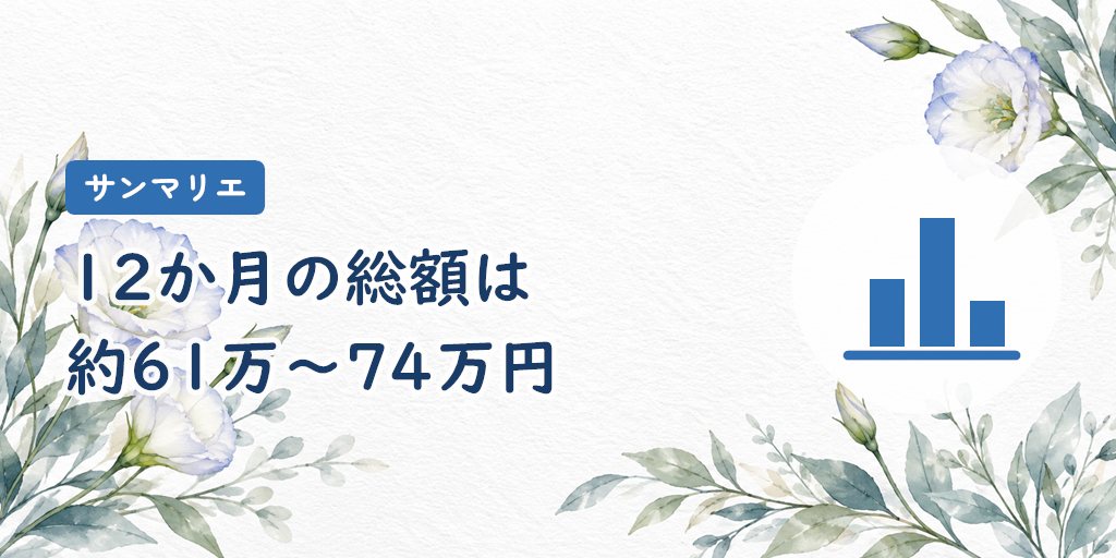 結論|12か月の総額は60万9,400〜74万1,697円。差は紹介と申込数